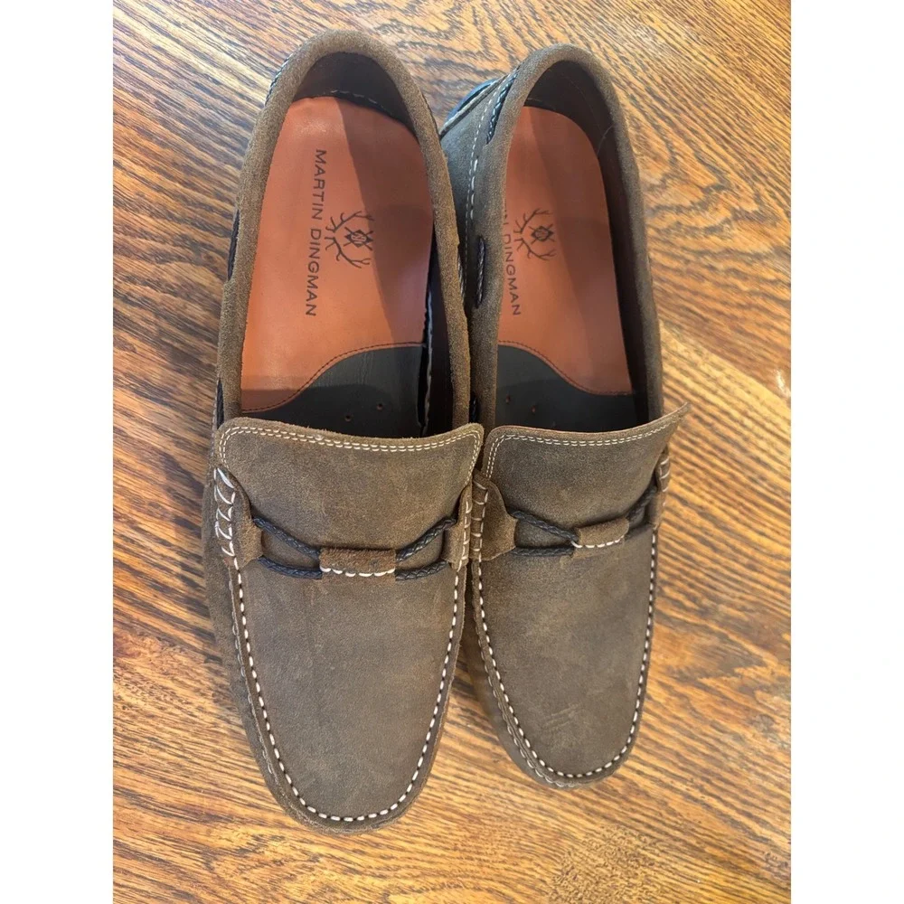 Martin Dingman Mens Bill Brown Suede Driving Moc Loafers 11.5 530801M Brazil